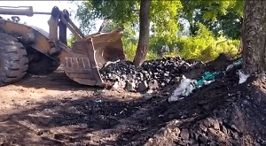 अवैध कोयला खनन पर चला डोज़र