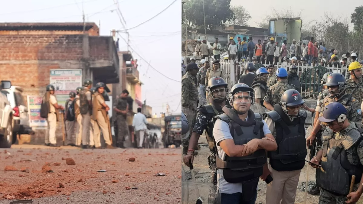 अतिक्रमण हटाने गई टीम पर विस्थापितों ने किया पथराव, थानेदार सहित 6 घायल