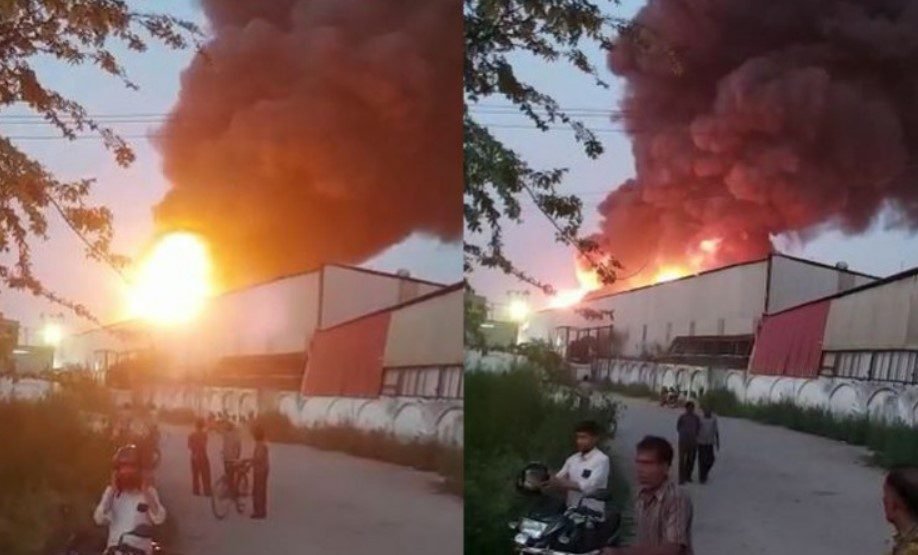  फोम फैक्ट्री में लगी आग 4 मजदूर जिंदा जले, 6 झुलसे