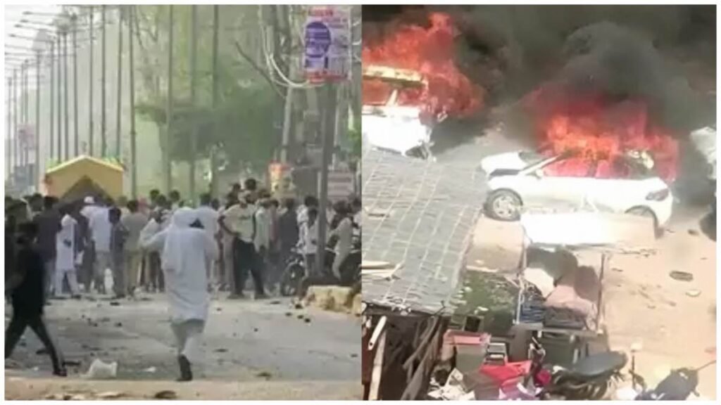 हरियाणा के हिंसा में 5 की मौत, नूंह में 2 दिन का कर्फ्यू; 6 जिलों में धारा 144, इंटरनेट बंद, 3 किलोमीटर तक की गाडियों को जलाया , राजस्थान के भरतपुर में भी अलर्ट
