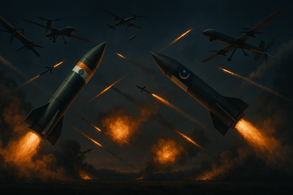 Operation Sindoor latest news, India Pakistan drone war, blackout in Jammu and Rajasthan, RS Pura shelling, Indian retaliation Pakistan 2025, Kupwara air raid siren, PoK airstrike today