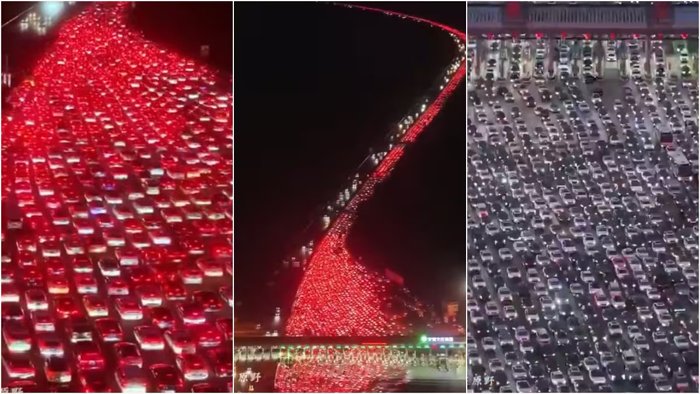 चीन में 1.2 लाख वाहनों के साथ दुनिया का सबसे बड़ा यातायात जाम, 36-लेन टोल स्टेशन पर फंसे