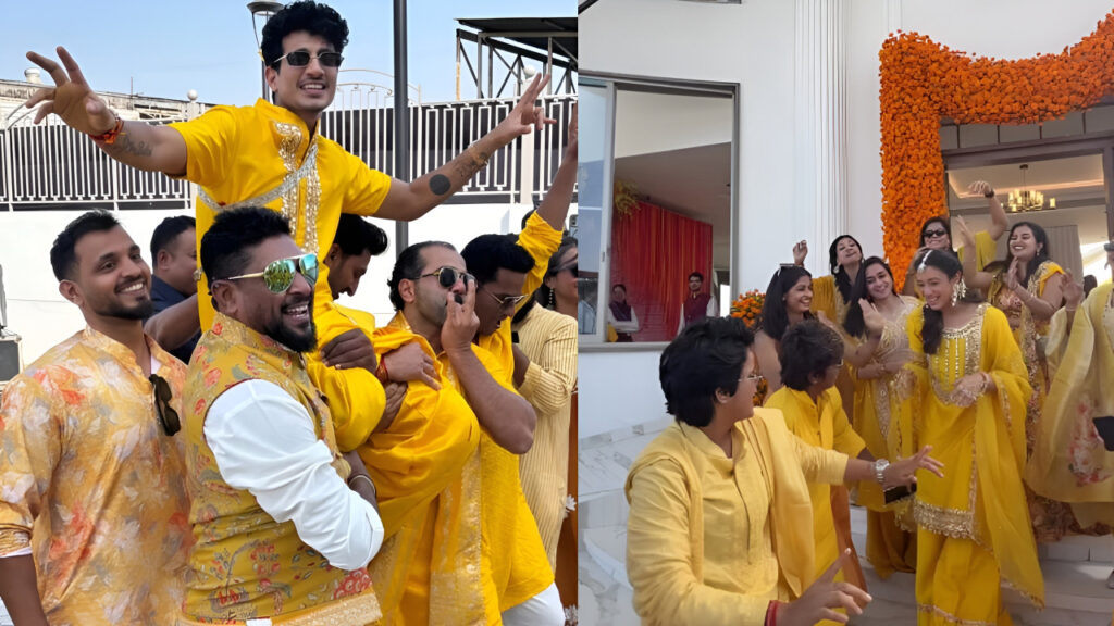 क्रिकेटर स्मृति मंधाना और सिंगर पलाश मुच्छल की शादी की रस्में शुरू, कपल ने हल्दी सेरेमनी में यूं किया डांस; Video | Cricketer Smriti Mandhana and singer Palash Muchhal wedding rituals begin couple dances at the Haldi ceremony Video