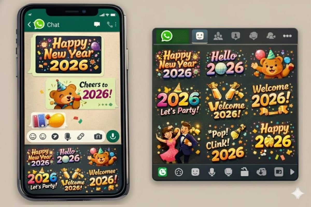 WhatsApp में Happy New Year 2026 स्टिकर्स, अब बिना संदेश लिखे भेजें शुभकामनाएं