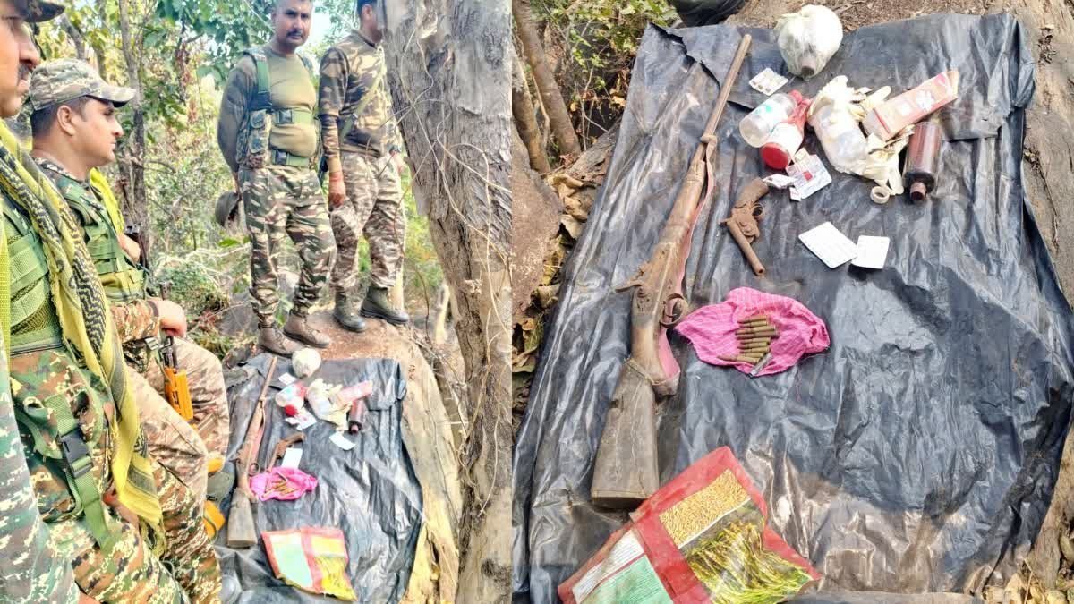 गया में नक्सलियों के खिलाफ सुरक्षाबलों को मिली बड़ी सफलता, भारी मात्रा हथियार बरामद