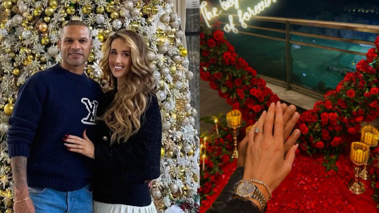 शिखर धवन और सोफी शाइन की सगाई की तस्वीरें सामने आईं