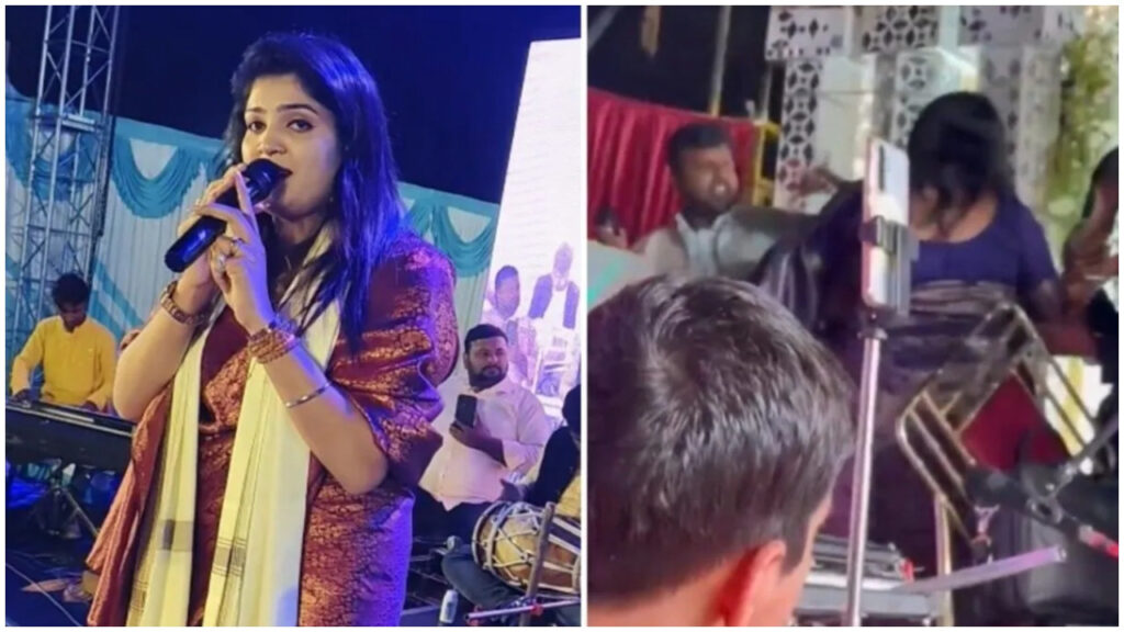 'आज का रेट क्या है दीदी का...', ऐसा सुनते हैं भोजपुरी सिंगर निशा ने एंकर पर बरसाई चप्पलें, वीडियो में देखें शो का हाईवोल्टेज ड्रामा | Bhojpuri Singer Nisha Upadhyay Slipper Attack Viral Video Anchor Comment Stage Show Controversy