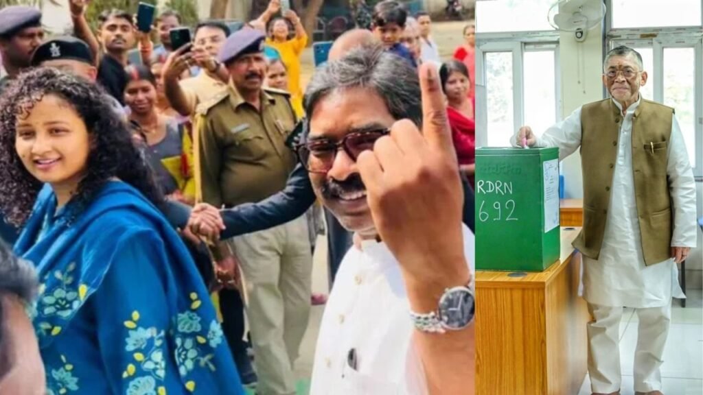 झारखंड नगर निकाय चुनाव में राज्यपाल संतोष गंगवार और मुख्यमंत्री हेमंत सोरेन ने की वोटिंग, कई बूथों पर आई गड़बड़ी की शिकायत
