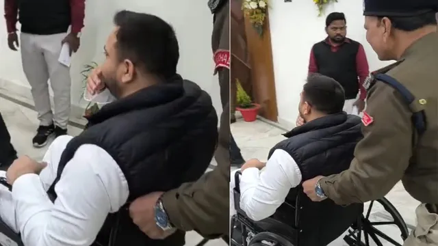 तेजस्वी यादव व्हीलचेयर पर पहुंचे विधानसभा, NEET छात्रा मामले पर सदन में हुआ हंगामा
