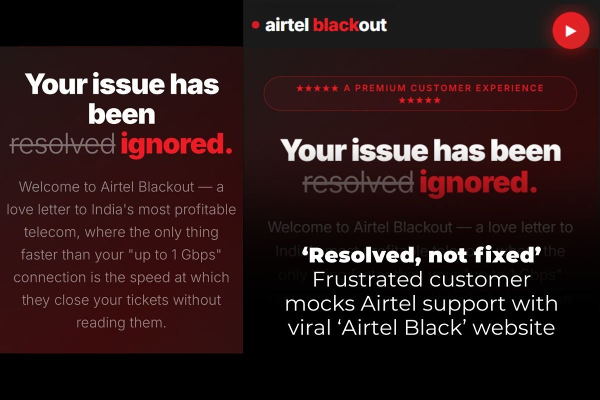 यूजर ने एयरटेल की इंटरनेट सेवा पर उठाया बड़ा सवाल