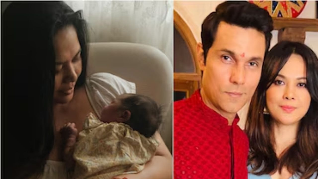 रणदीप हुड्डा ने एक महीने बाद दिखाया बेटी का चेहरा, रिवील किया नन्ही परी का नाम, खास है मतलब | Randeep Hooda and Lin Laishram Reveal Baby Girl Name a Month After Her Birth know here