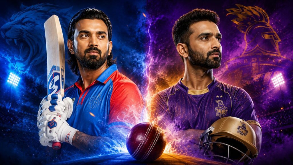 DC vs KKR Live Streaming: कहां और कब देखें आज का जबरदस्त मैच? पढ़ें स्क्वाड डिटेल्स | ipl 2026 DC vs KKR live streaming when and where to watch KL Rahul Ajinkya Rahane