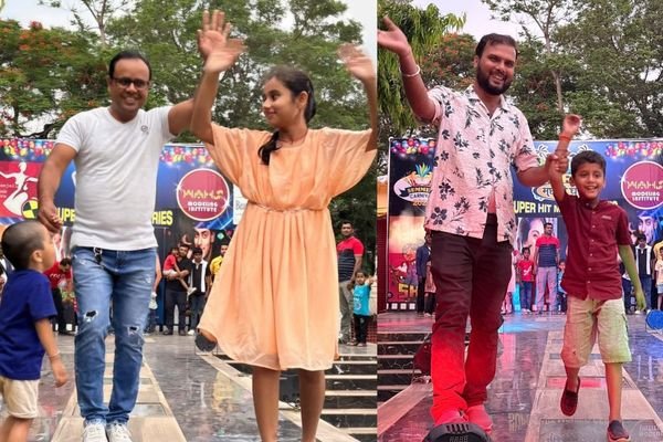एक्वा वर्ल्ड में 'पापा मेरे पापा' पर थिरके बच्चे, डैडी के साथ कैटवॉक ने जीता दिल