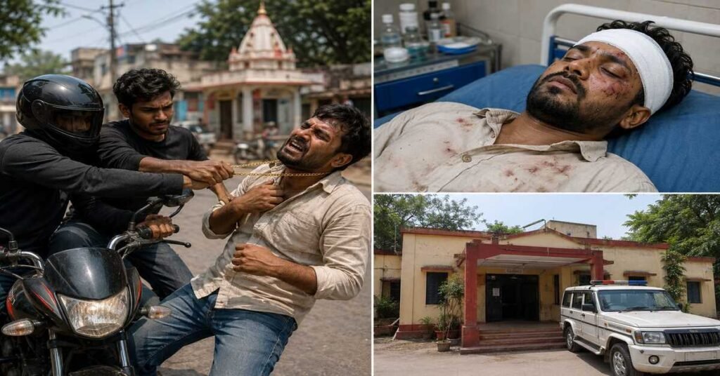 Jamshedpur News : सीतारामडेरा की उरांव बस्ती में एक व्यक्ति के गले से छीन ली सोने की चेन, विरोध करने पर किया जानलेवा हमला